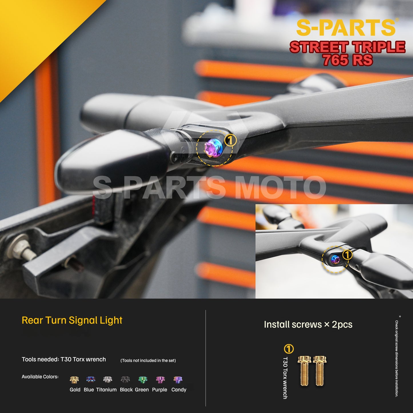 SPARTS Titanium Bolts for Triumph Street Triple 765 RS – Body & Controls Upgrade Fasteners