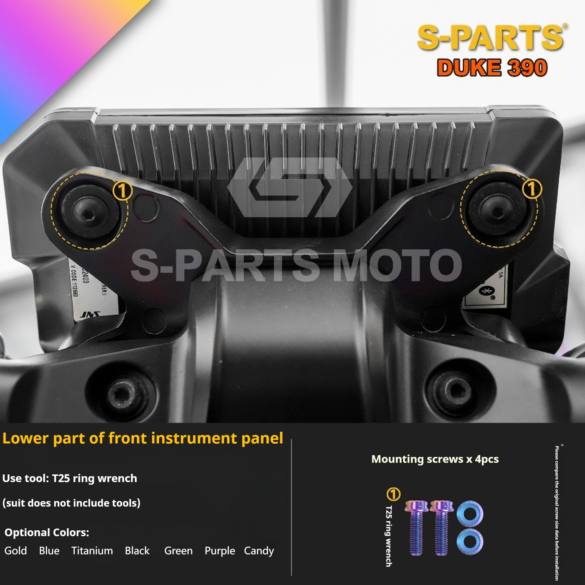 SPARTS Stan KTM DUKE 390 Dedicated · TC4 Titanium Full Motorcycle Bolt Kit