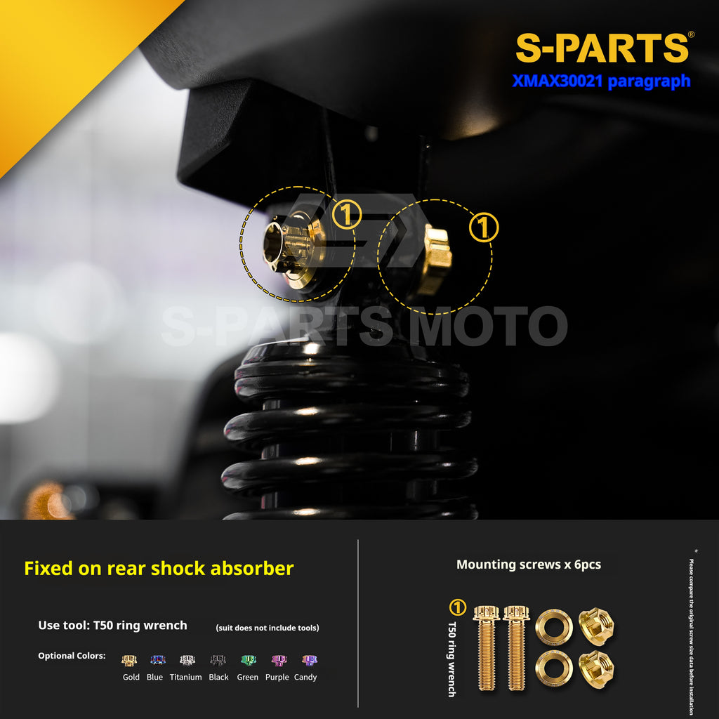 SPARTS Titanium Screw Set for Yamaha XMAX 300 2021 –  CNC Titanium Upgrade Kit