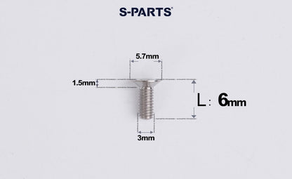 SPARTS Series M3 L6-30 Countersunk Titanium Bolt