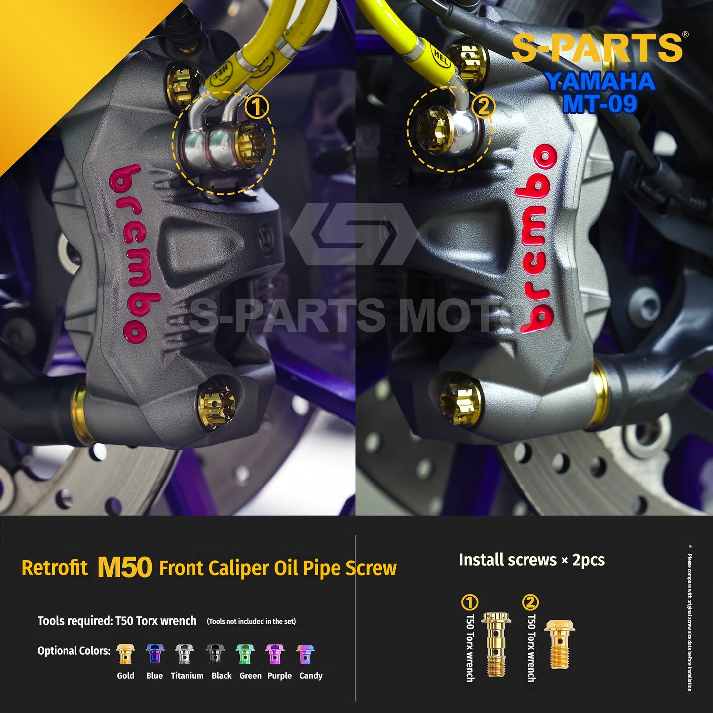 SPARTS Yamaha MT-09 Titanium Bolt Kit | TC4 Grade Motorcycle Fasteners