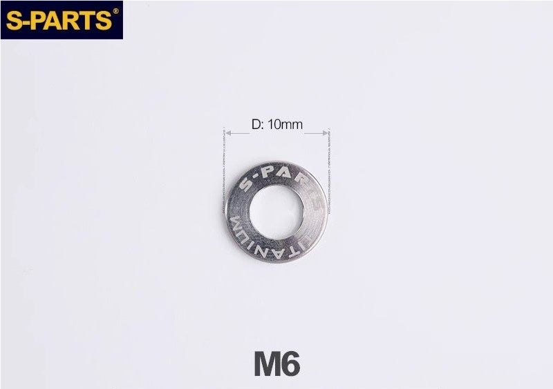 S-PARTS M3 / M4 / M5 / M6 / M8 / M10 / M12 TC4 Titanium Flat Washers for E-Bikes, Motorcycles & Bicycles