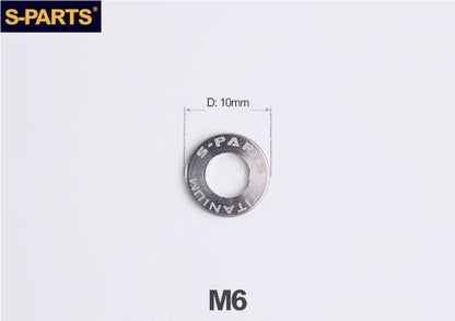 S-PARTS M3 / M4 / M5 / M6 / M8 / M10 / M12 TC4 Titanium Flat Washers for E-Bikes, Motorcycles & Bicycles