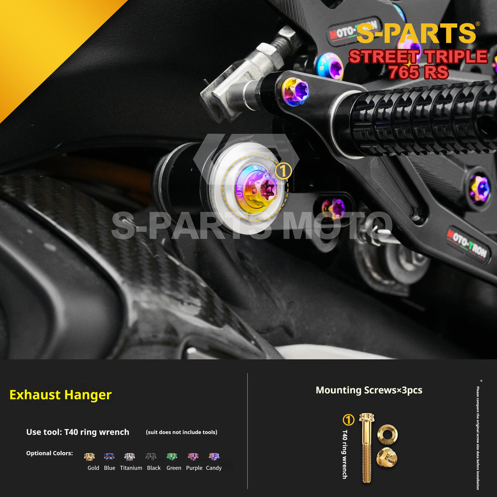 SPARTS Titanium Screw Set for Triumph Street Triple RS –CNC Titanium Upgrade Kit