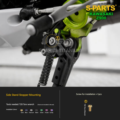 S-PARTS Titanium Fasteners Bodywork, Fairing & Footpeg Bolt Kit for Kawasaki Z900