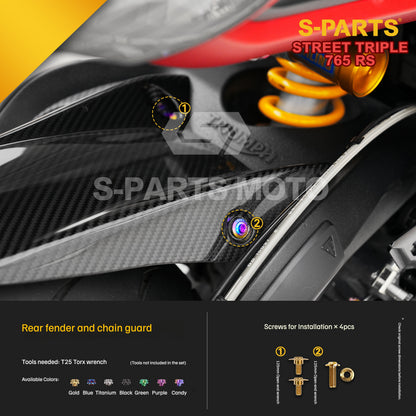SPARTS Titanium Bolts for Triumph Street Triple 765 RS – Body & Controls Upgrade Fasteners