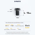 SPARTS Titanium Mirror Block-Off Bolts · M8/M10 Positive & Reverse Thread · Lightweight Motorcycle Plug Bolts