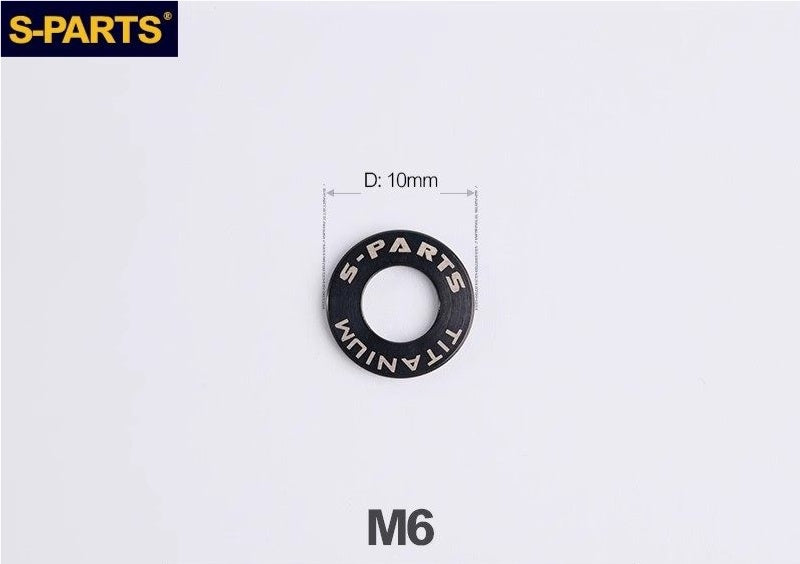 S-PARTS M3 / M4 / M5 / M6 / M8 / M10 / M12 TC4 Titanium Flat Washers for E-Bikes, Motorcycles & Bicycles