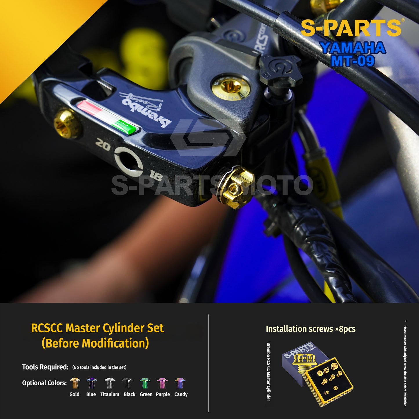 SPARTS Yamaha MT-09 Titanium Bolt Kit | TC4 Grade Motorcycle Fasteners