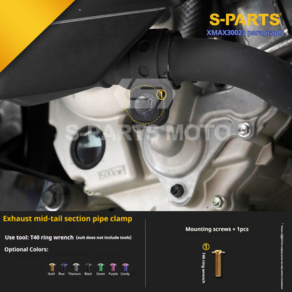 SPARTS Titanium Bolt Set for 2023 XMAX300 | Yamaha Motorcycle Titanium Bolt Upgrade