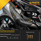 SPARTS TC4 Titanium Bolt Kit Compatible with KTM DUKE 790 – Full Motorcycle Fastener Upgrade