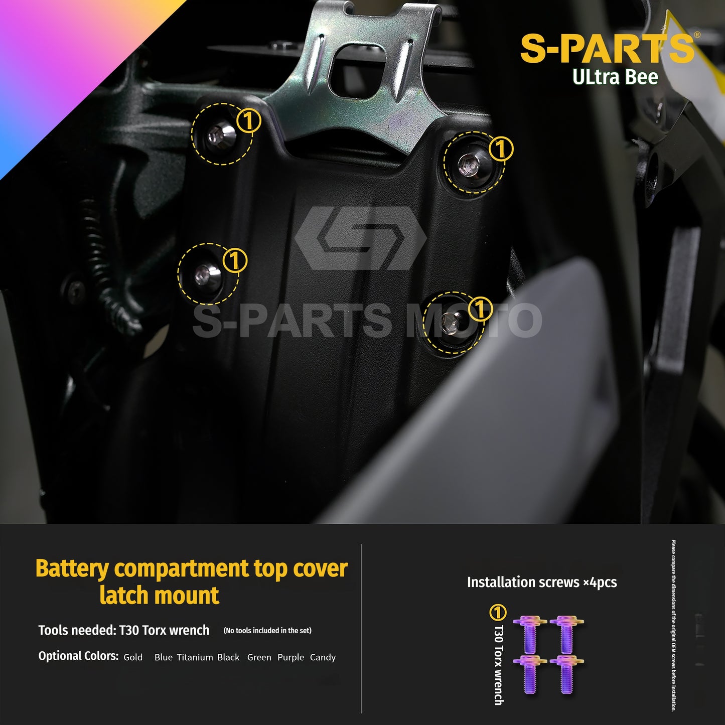 SPARTS Titanium Bolt Kit for Ultra Bee | Full Motorcycle Upgrade Set