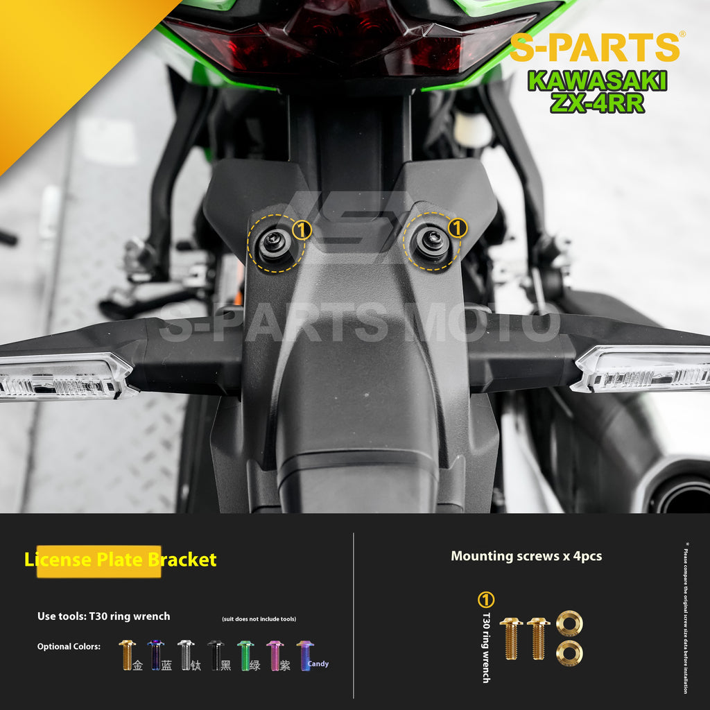 SPARTS TC4 Titanium Bolt Kit for Kawasaki ZX-4RR | Motorcycle Titanium Bolt Upgrade