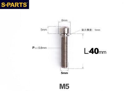 SPARTS M5 L10-50mm Titanium Alloy Screws