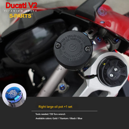 S-PARTS  Compatible with / Suitable for Ducati DUCATI V2 Full Titanium Bolt Kit