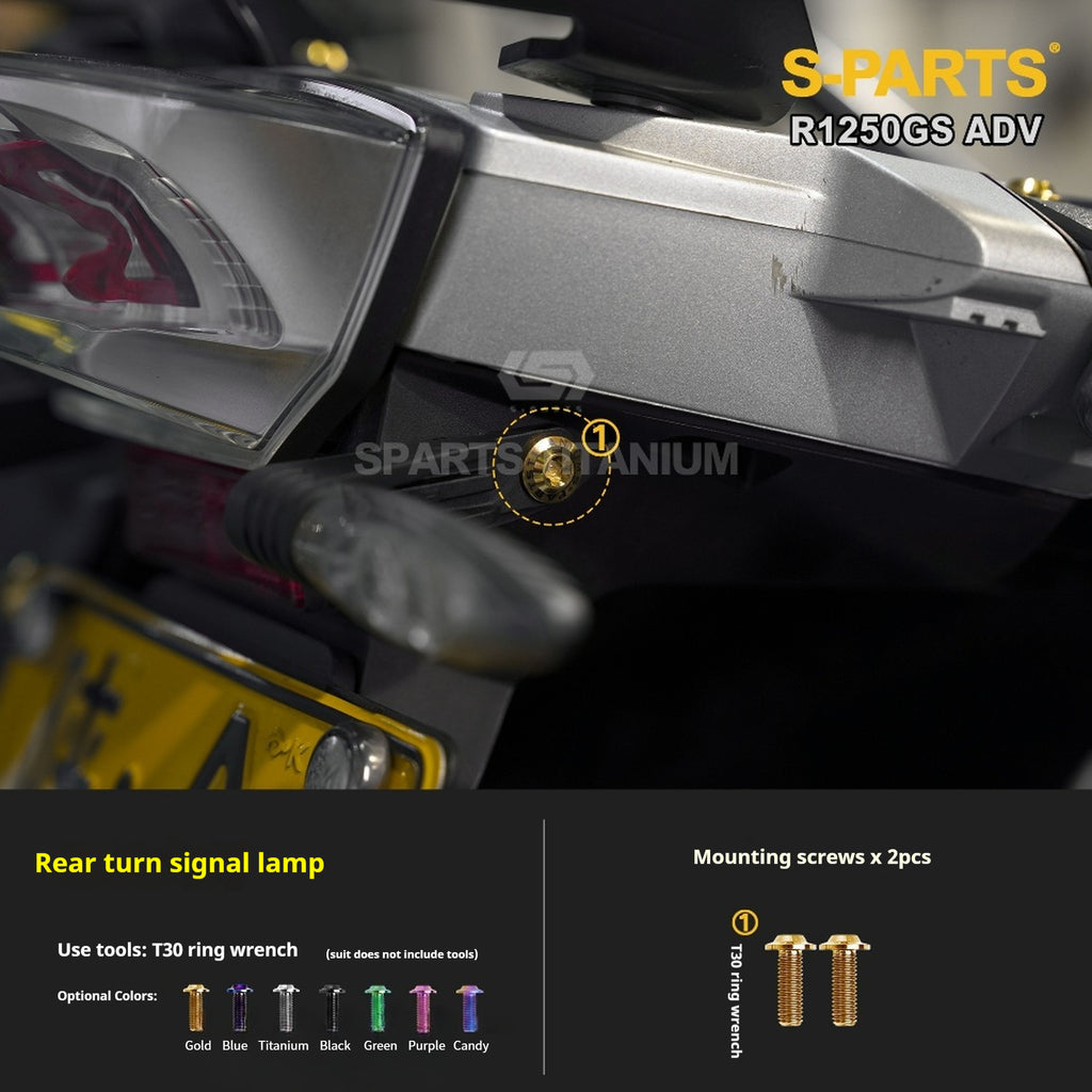 SPARTS Titanium Bolt Kit for BMW R 1250GS ADV – Custom Candy Color & CNC Titanium Upgrade Kit