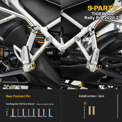 SPARTS Triumph Tiger 900 Rally Pro (2020–2023) Motorcycle Modified Titanium Alloy Bolts
