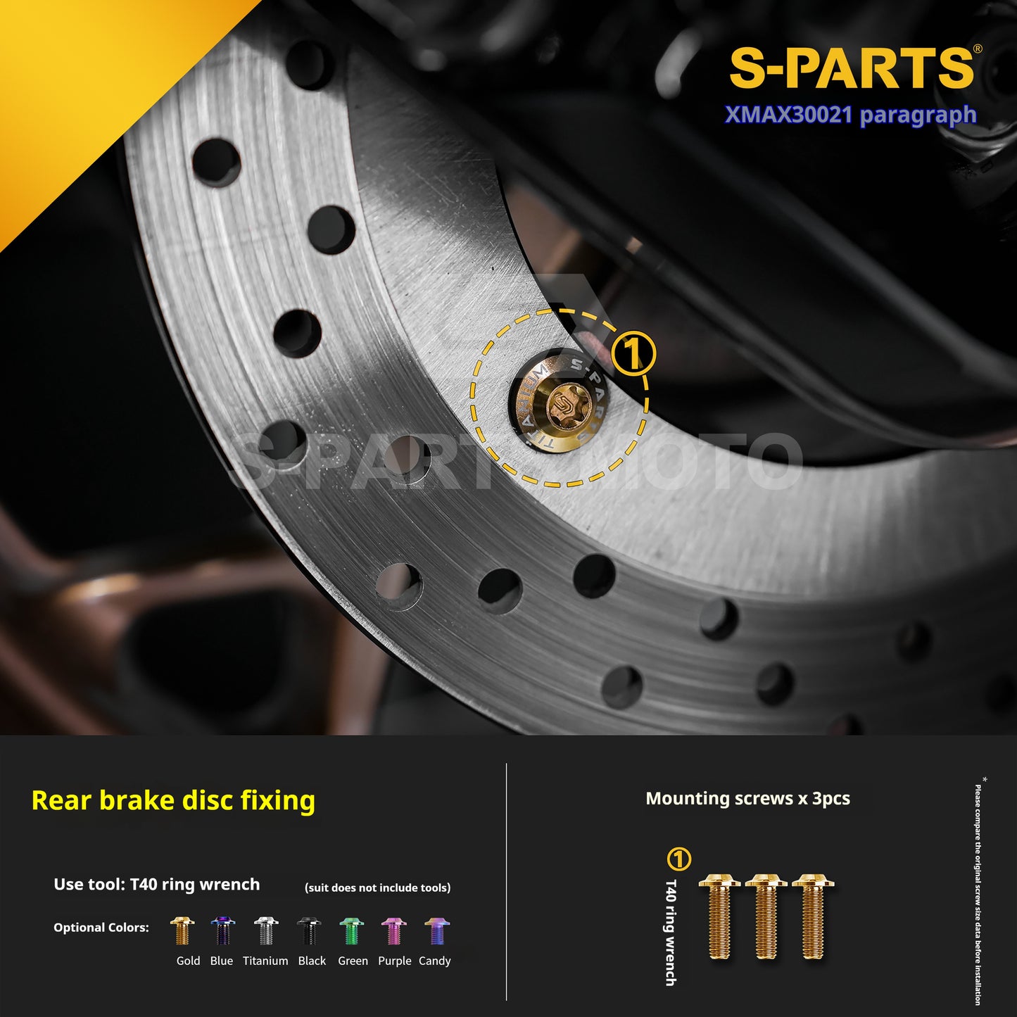 SPARTS 2021 XMAX300 YAMAHA Motorcycle Modified Titanium Alloy Bolts Screws
