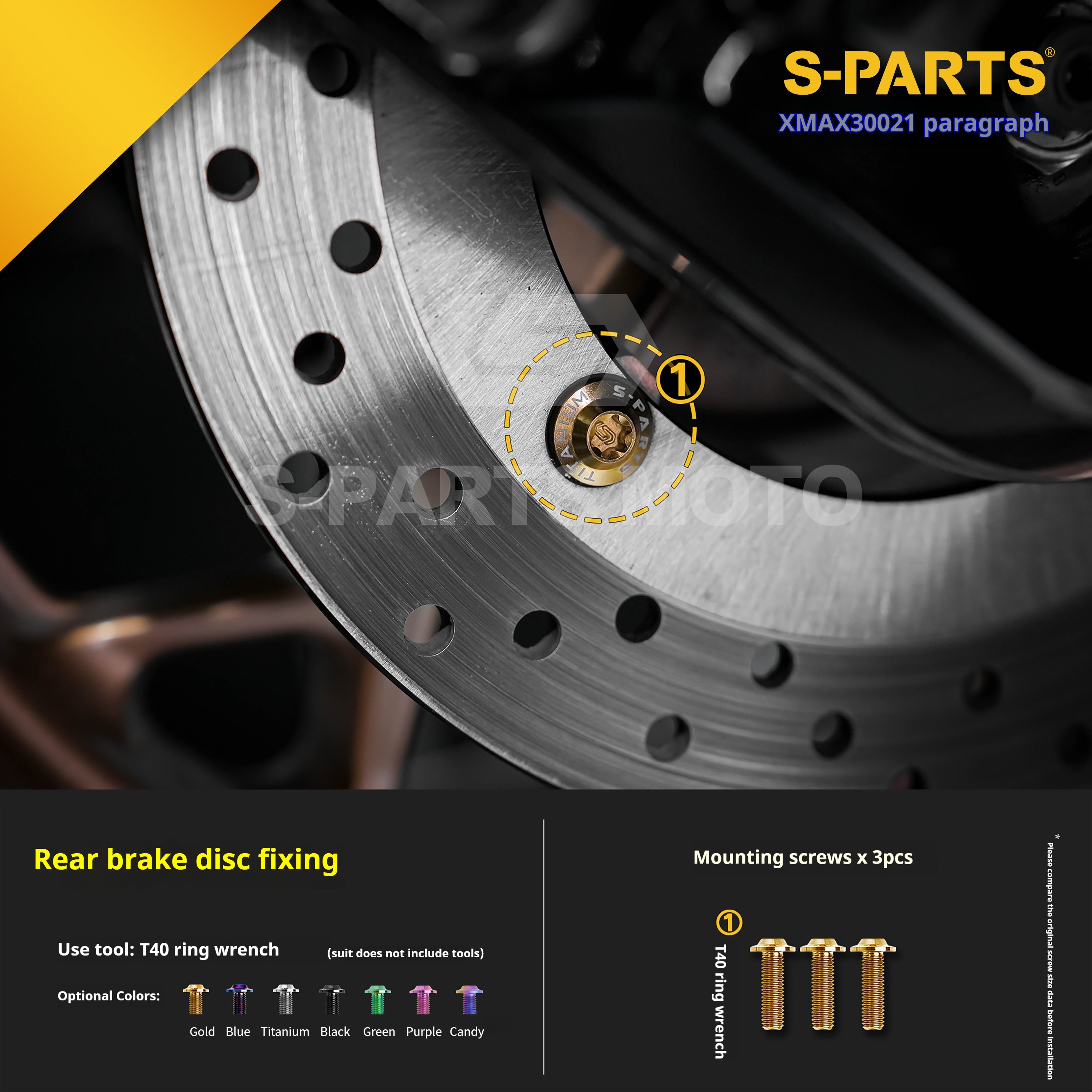 SPARTS Titanium Screw Set for Yamaha XMAX 300 2021 –  CNC Titanium Upgrade Kit