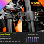 SPARTS Stan KTM DUKE 390 Dedicated · TC4 Titanium Full Motorcycle Bolt Kit