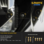 SPARTS TC4 Titanium Bolt Kit Compatible with BMW S1000RR — Full Motorcycle Upgrade Fastener Set