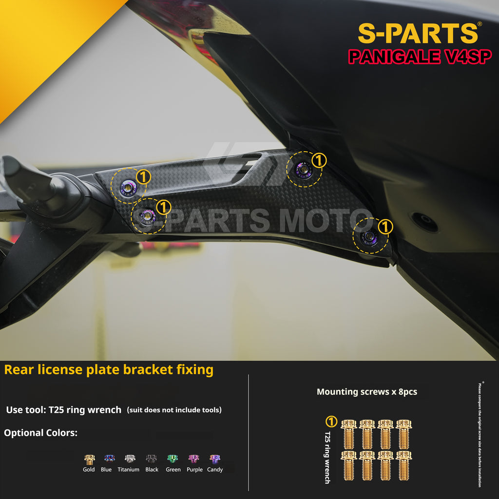 SPARTS TC4 Titanium Bolt Kit for Ducati Panigale V4SP Motorcycle