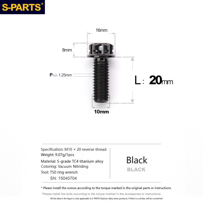 SPARTS Titanium Mirror Block-Off Bolts · M8/M10 Positive & Reverse Thread · Lightweight Motorcycle Plug Bolts