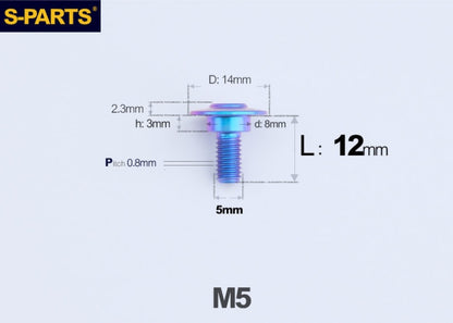 SPARTS M5 Titanium Button Head Shoulder Bolt