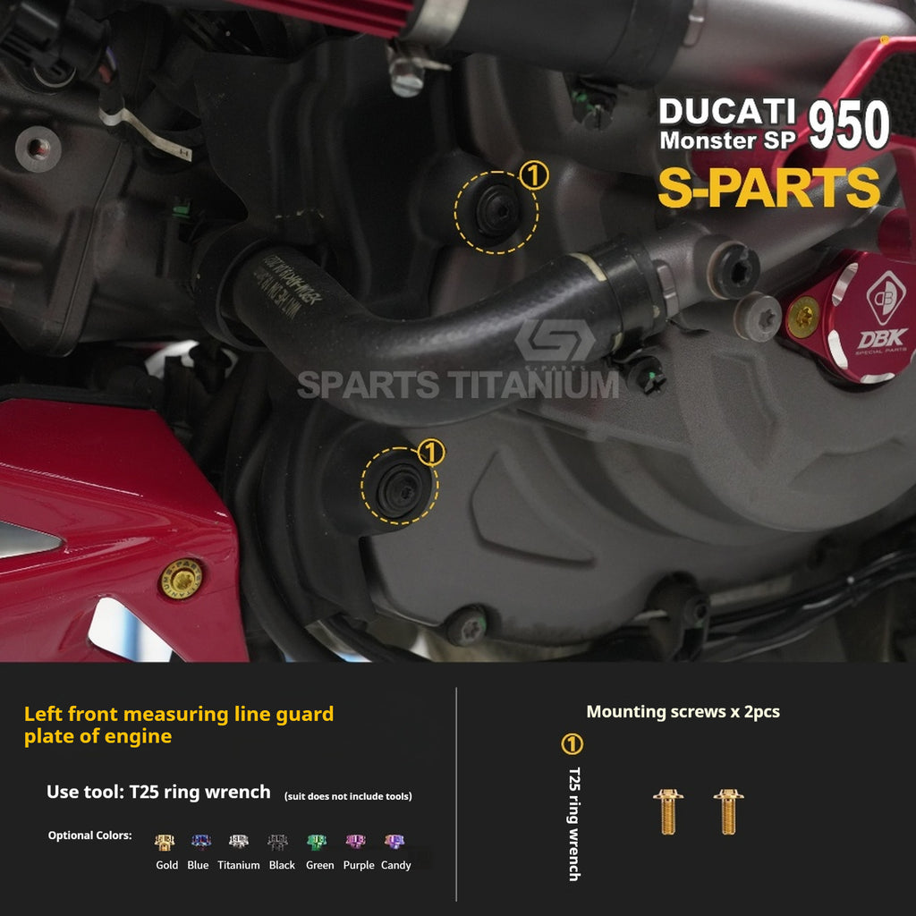 SPARTS Titanium Bolt Kit for Ducati New Monster SP 950 – CNC Titanium Upgrade Kit