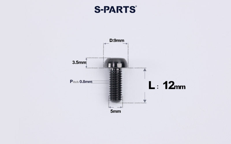 SPARTS M5 Titanium Bolt A2 Dome Head | Ultra-Light TC4 Bike Brake Caliper Bolt