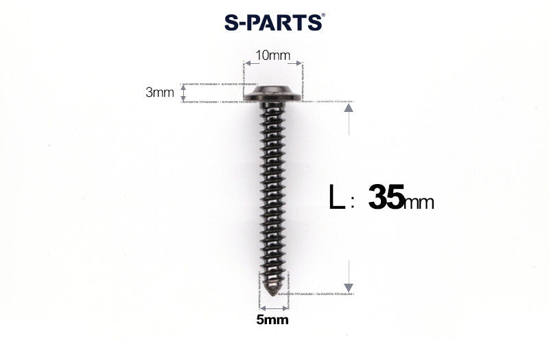 SPARTS Button Head M5×L10-35 Titanium Screws Self-Tapping Bolt