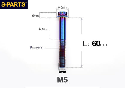SPARTS M5 Titanium Bolt A3 Series – Motorcycle & E-Bike Upgrade Screws