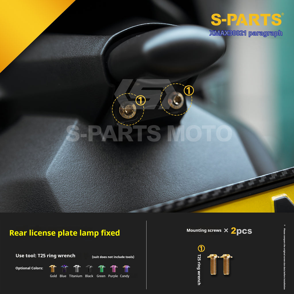 SPARTS Titanium Screw Set for Yamaha XMAX 300 2021 –  CNC Titanium Upgrade Kit