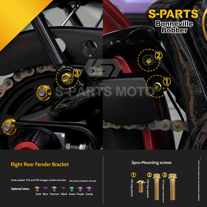 SPARTS Titanium Set Screws for Triumph Bonneville Bobber Motorcycle Modification