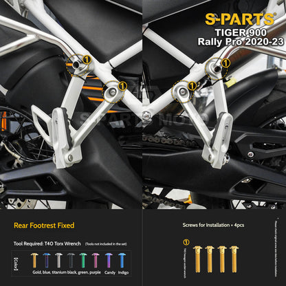 SPARTS Triumph Tiger 900 Rally Pro (2020–2023) Motorcycle Modified Titanium Alloy Bolts