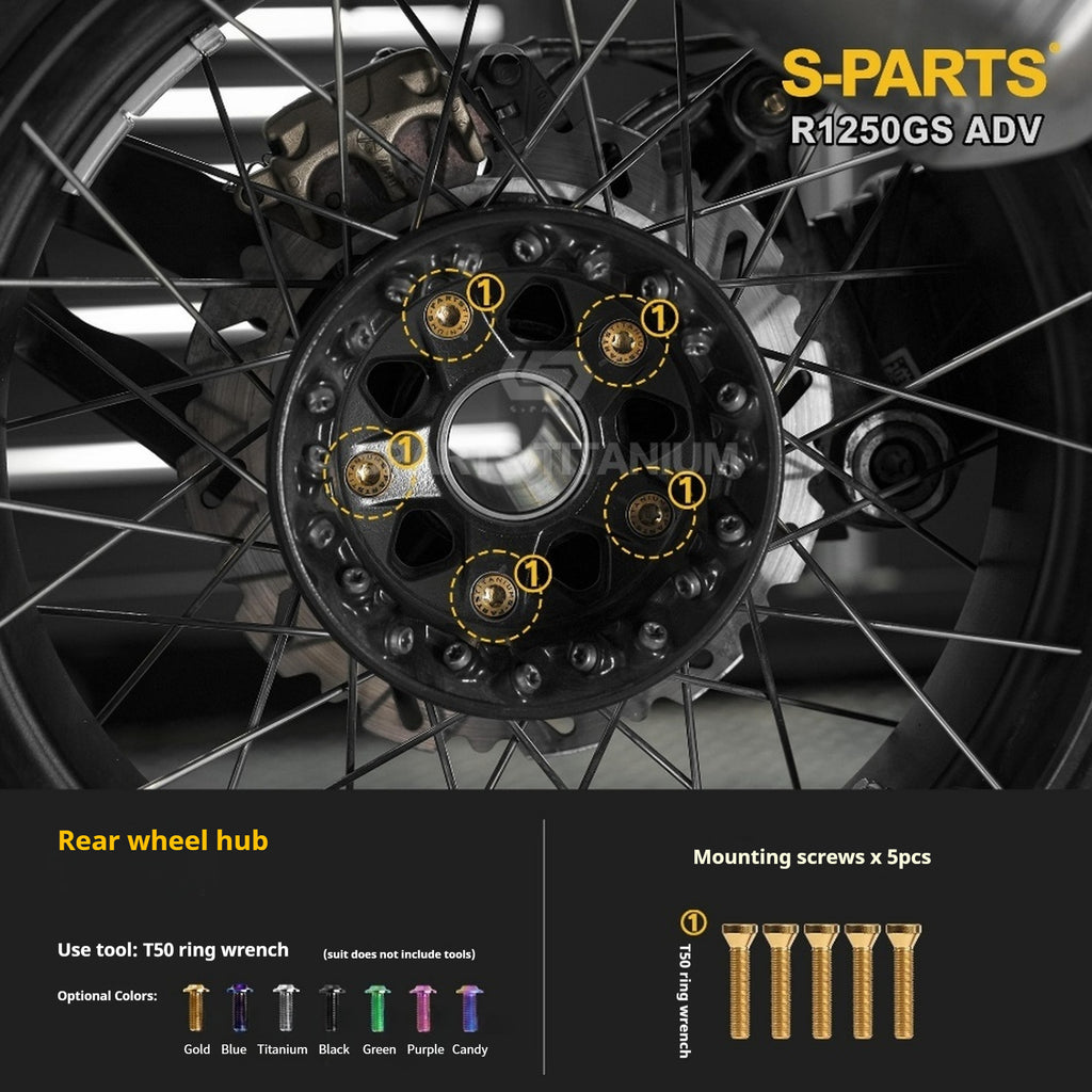 SPARTS Titanium Bolt Kit for BMW R 1250GS ADV – CNC Titanium Upgrade Kit