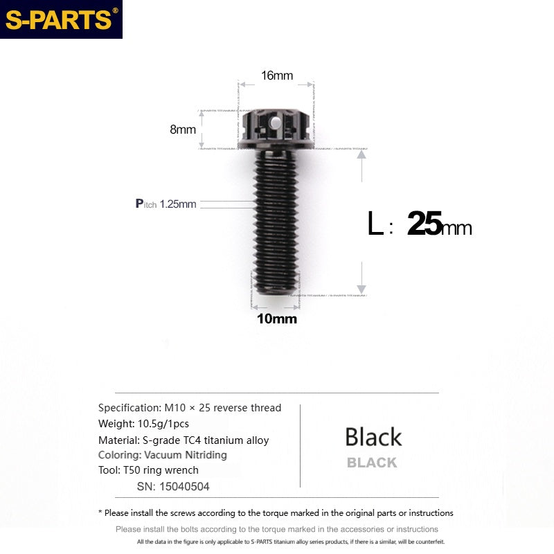 SPARTS Titanium Mirror Block-Off Bolts · M8/M10 Positive & Reverse Thread · Lightweight Motorcycle Plug Bolts