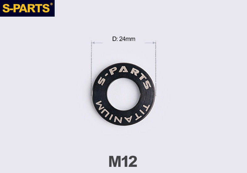 S-PARTS M8 / M10 / M12 / M14 TC4 Titanium Flat Washers for E-Bikes, Motorcycles & Bicycles
