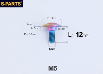 SPARTS M5 Titanium Button Head Shoulder Bolt