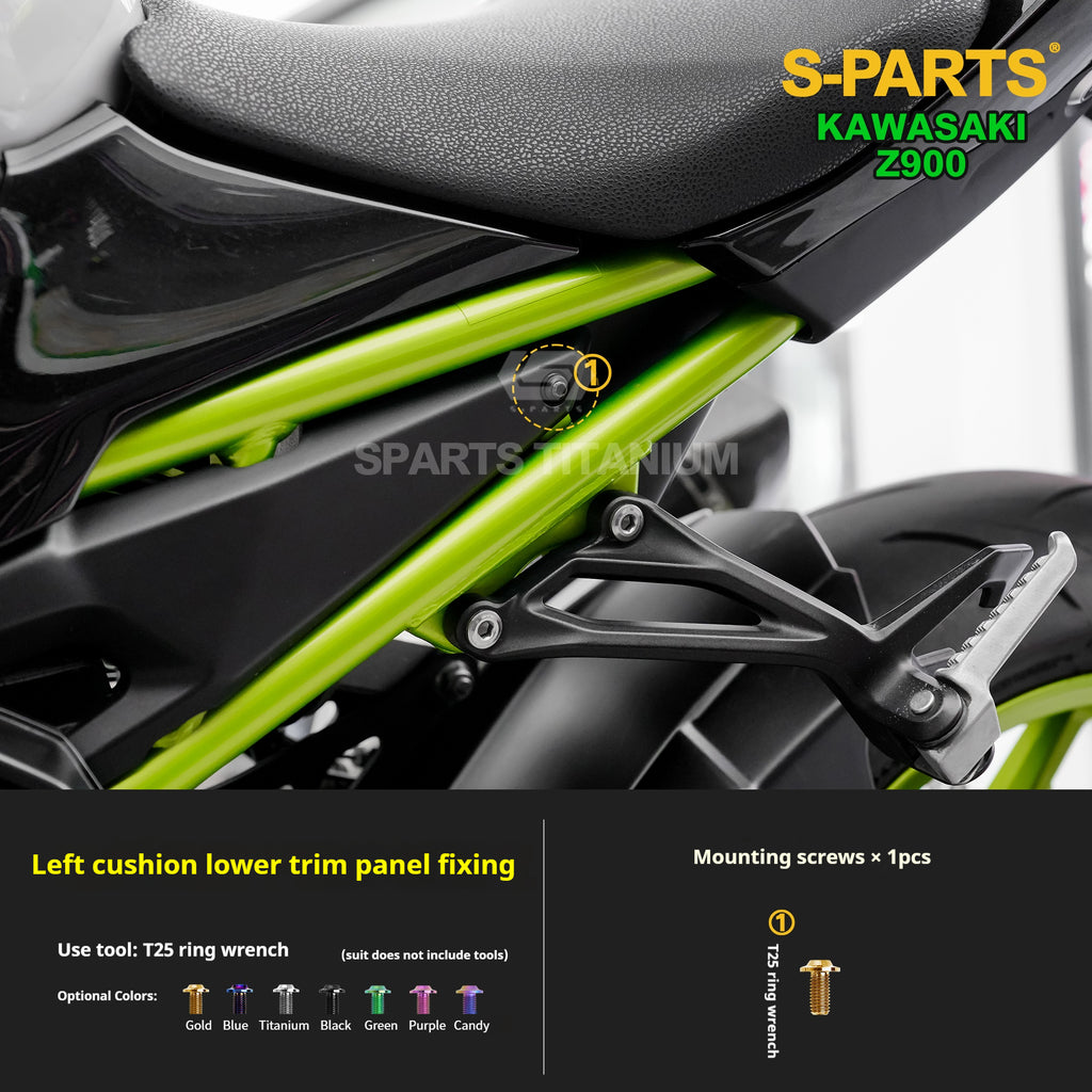 SPARTS Titanium Bolt Kit for Kawasaki Z900 2021 –  CNC Titanium Upgrade Kit - 2/2