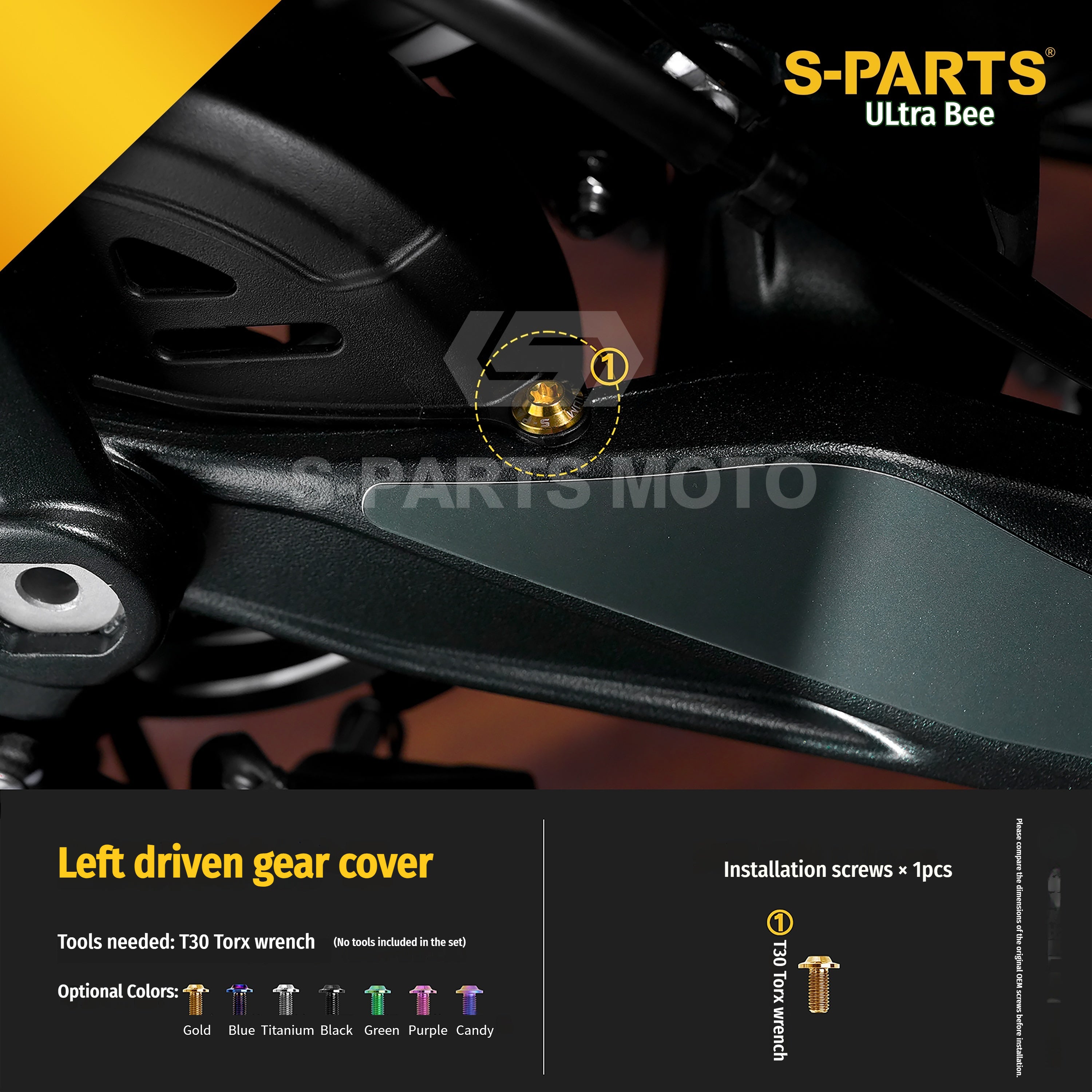 SPARTS Titanium Bolt Kit for Ultra Bee | Full Motorcycle Upgrade Set