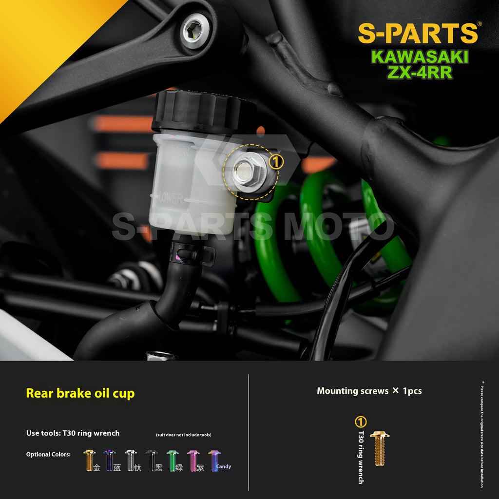 SPARTS TC4 Titanium Bolt Kit for Kawasaki ZX-4RR | Motorcycle Titanium Bolt Upgrade