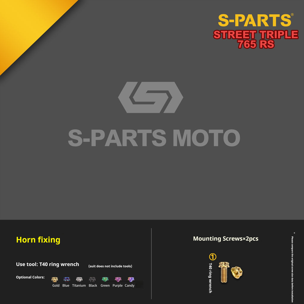 SPARTS Titanium Screw Set for Triumph Street Triple RS –CNC Titanium Upgrade Kit