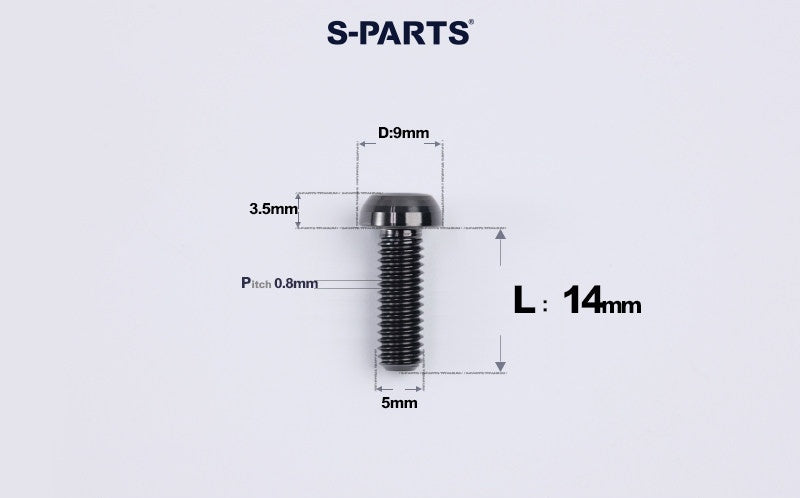 SPARTS M5 Titanium Bolt A2 Dome Head | Ultra-Light TC4 Bike Brake Caliper Bolt