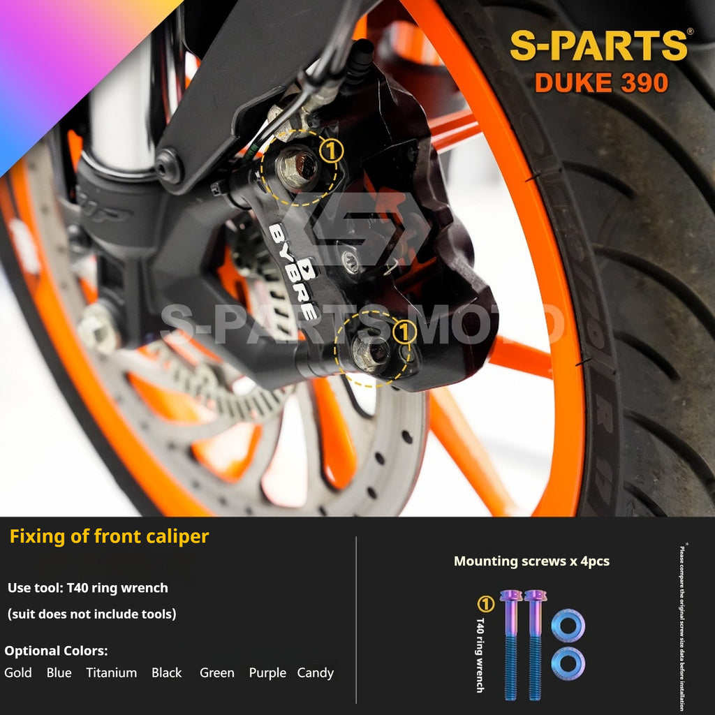 SPARTS Stan KTM DUKE 390 Dedicated · TC4 Titanium Full Motorcycle Bolt Kit