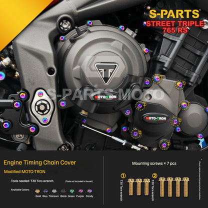SPARTS Titanium Bolts for Triumph Street Triple 765 RS – Engine & Exhaust Upgrade Fasteners