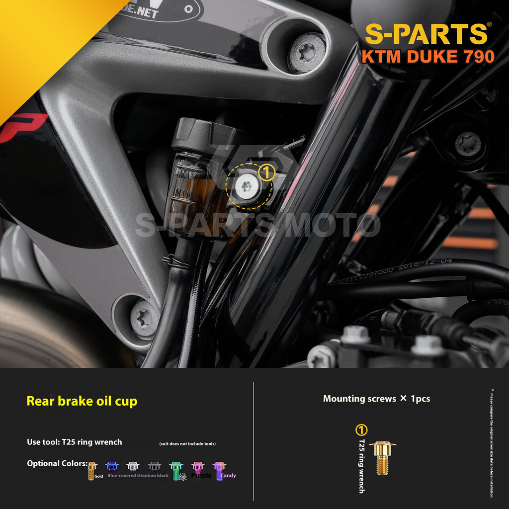 SPARTS TC4 Titanium Bolt Kit Compatible with KTM DUKE 790 – Full Motorcycle Fastener Upgrade