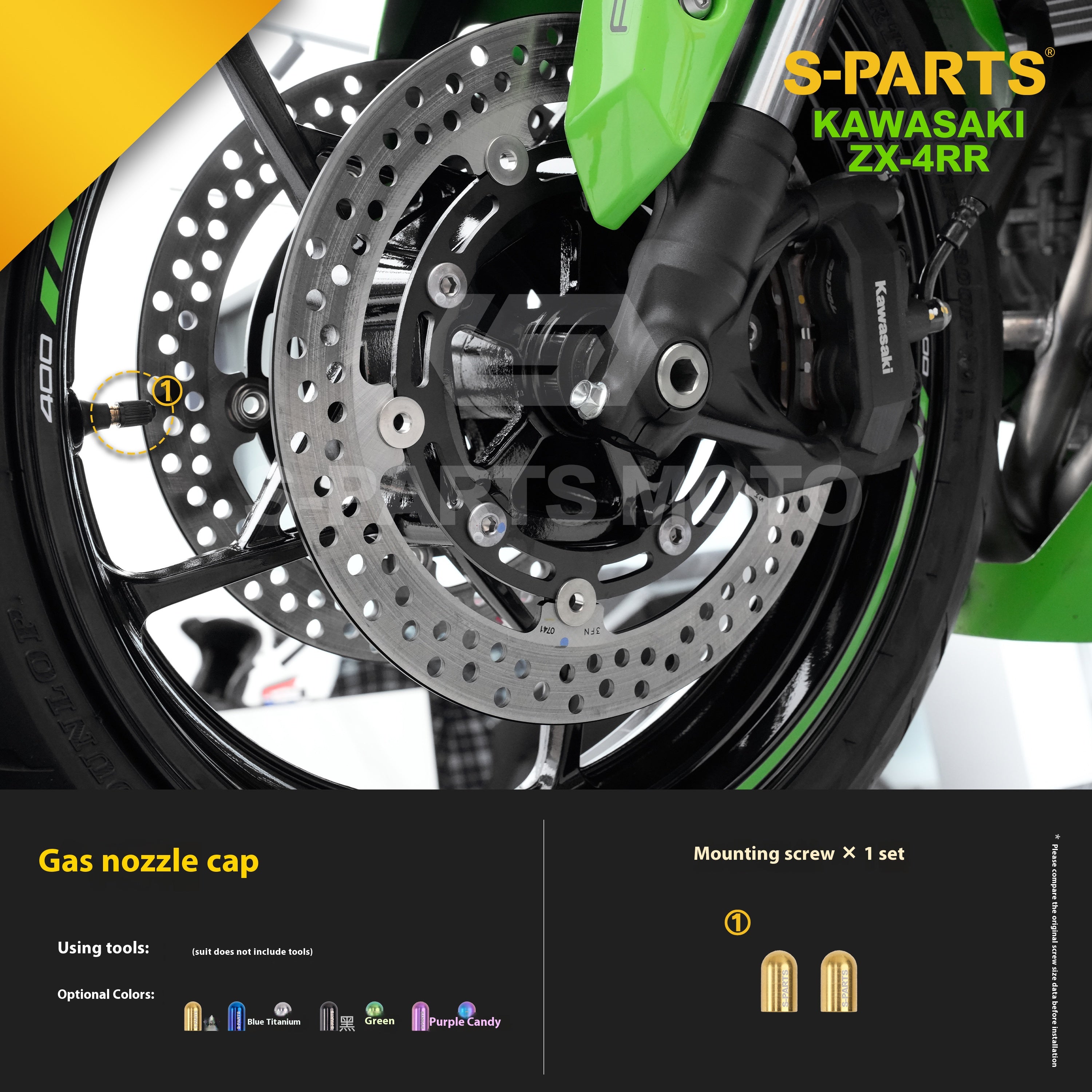 SPARTS TC4 Titanium Bolt Kit for Kawasaki ZX-4RR | Motorcycle Titanium Bolt Upgrade