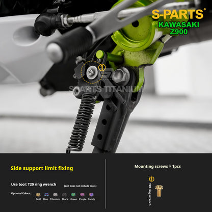 SPARTS TC4 Titanium Bolt Kit for Kawasaki Z900 2021 | Motorcycle Titanium Bolt Upgrade