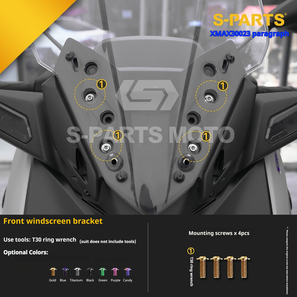 SPARTS Titanium Bolt Set for 2023 XMAX300 | Yamaha Motorcycle Titanium Bolt Upgrade